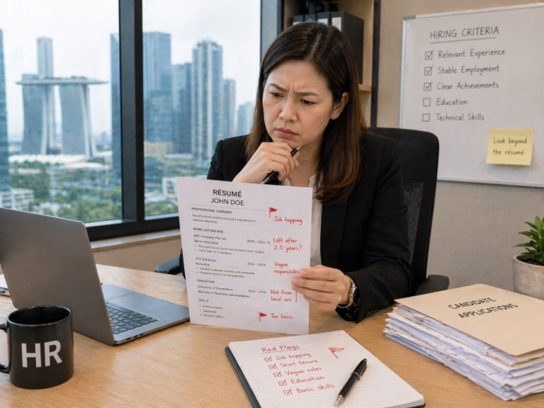Illustration of a professional reviewing a checklist
