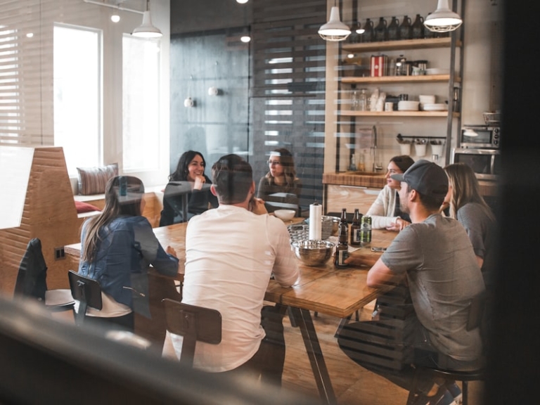 People meeting around a table