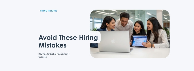 Professional Singapore HR team in a modern office reviewing a global hiring checklist
