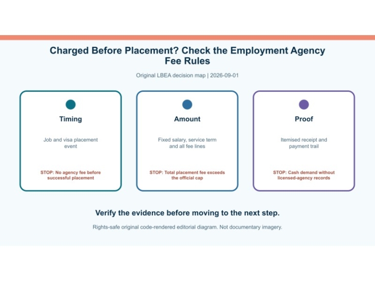 Original decision diagram for charged before placement? check the employment agency fee rules
