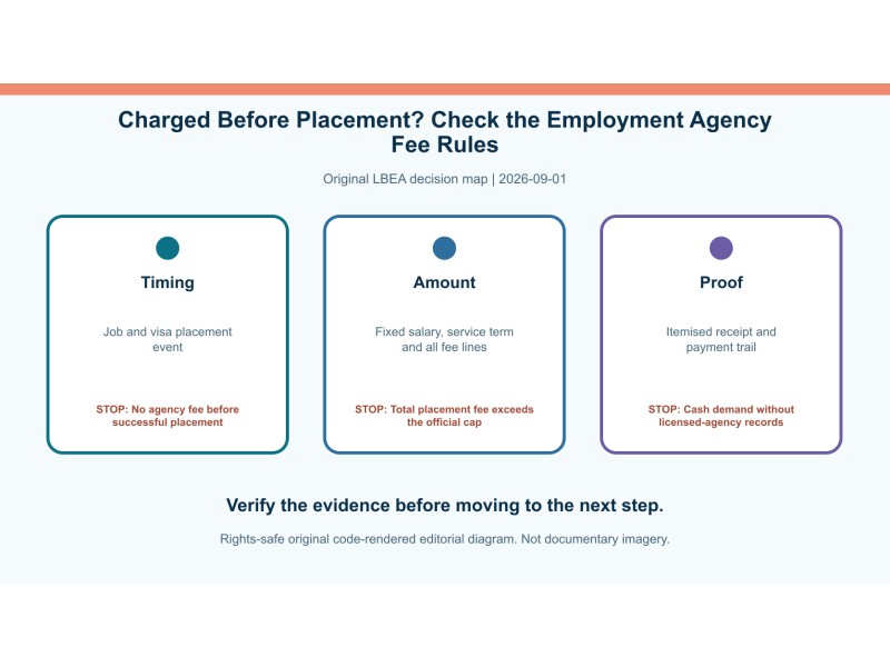 Original decision diagram for charged before placement? check the employment agency fee rules