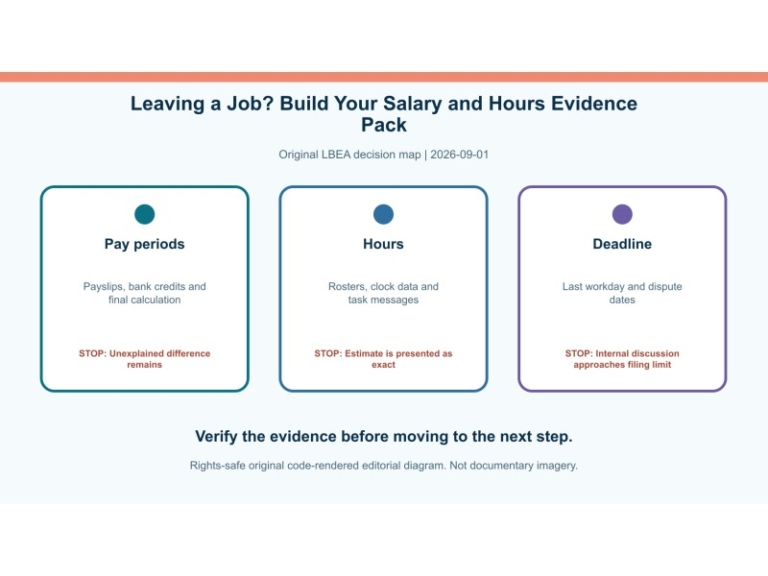 Original decision diagram for leaving a job? build your salary and hours evidence pack