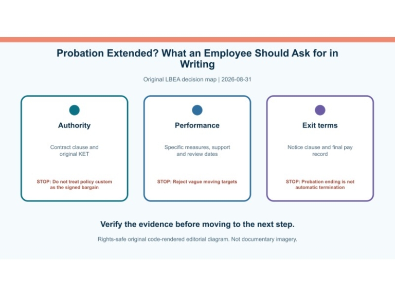 Original decision diagram for probation extended? what an employee should ask for in writing