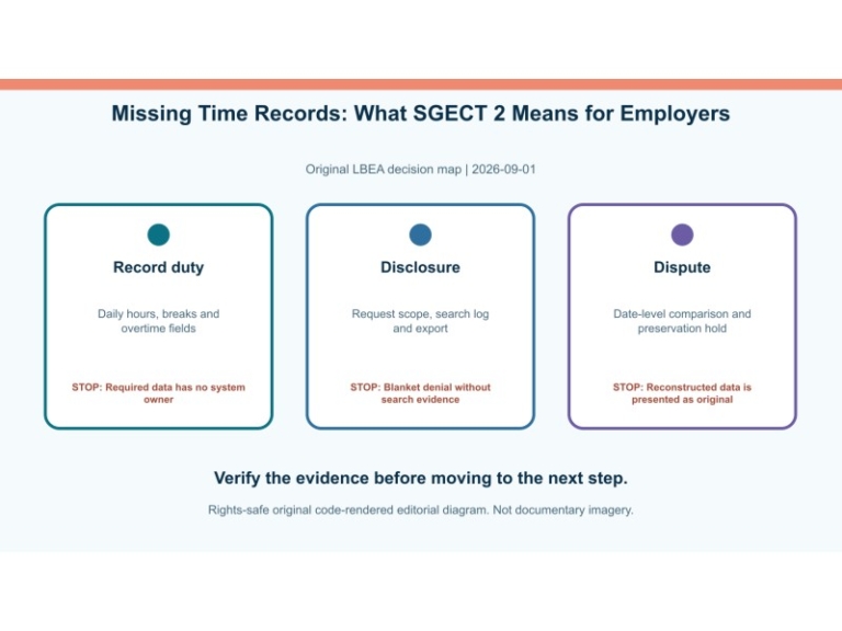 Original decision diagram for missing time records: what sgect 2 means for employers