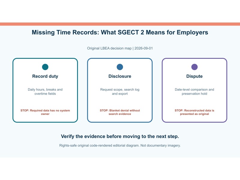 Original decision diagram for missing time records: what sgect 2 means for employers