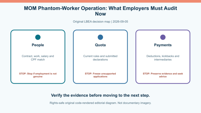 Original decision diagram for mom phantom-worker operation: what employers must audit now