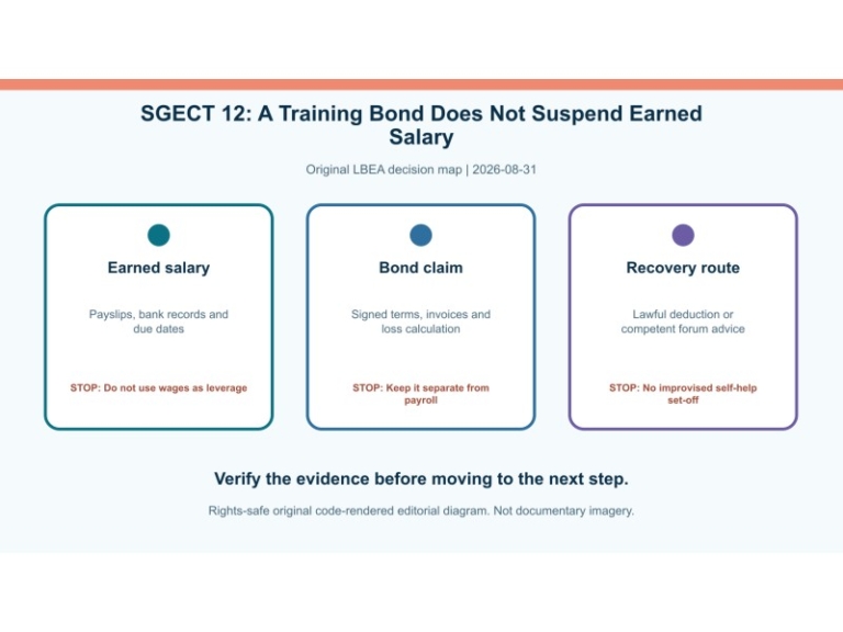 Original decision diagram for sgect 12: a training bond does not suspend earned salary
