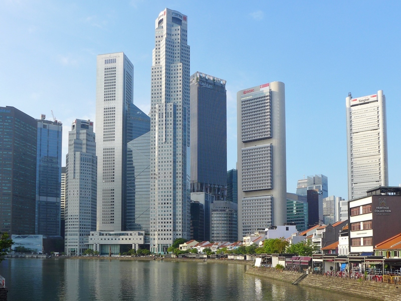 Singapore CBD skyline representing hiring a foreign architect in Singapore