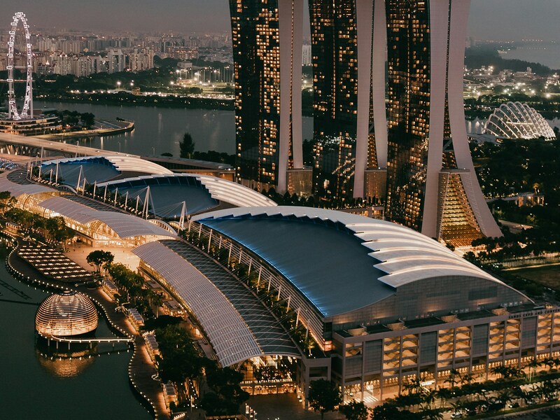 Marina Bay Sands and the Singapore waterfront