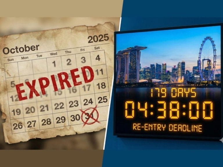 Illustration accompanying New Singapore PR Re-Entry Permit Rules: The Clock Starts Ticking Today