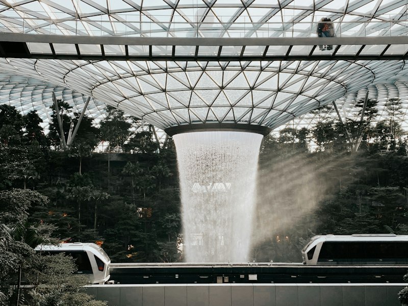 Departure transit lounge at Jewel Changi Airport, Singapore